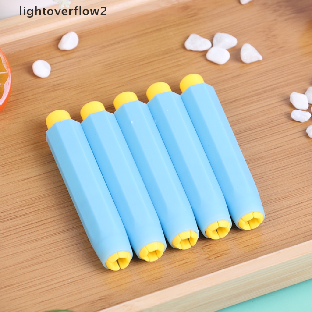 (lightoverflow2) 5pcs / Set Holder Kapur Warna-Warni Anti Racun Untuk Mengajar