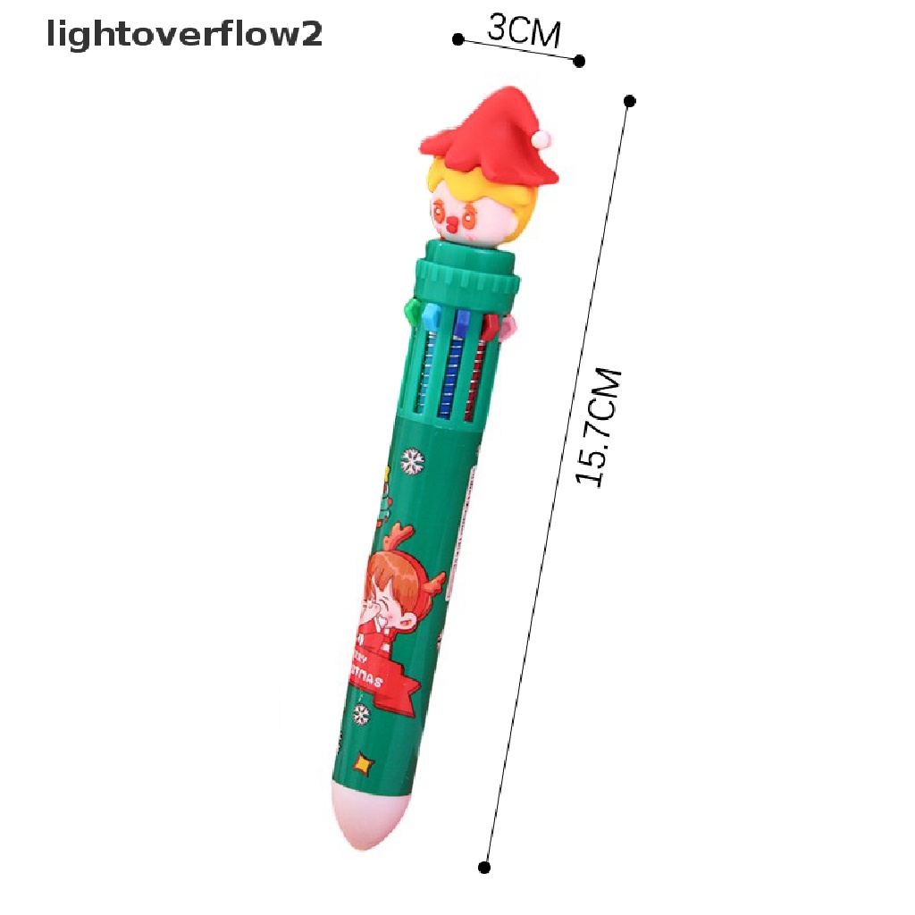 (lightoverflow2) Pulpen 10 Warna Untuk Hadiah Natal