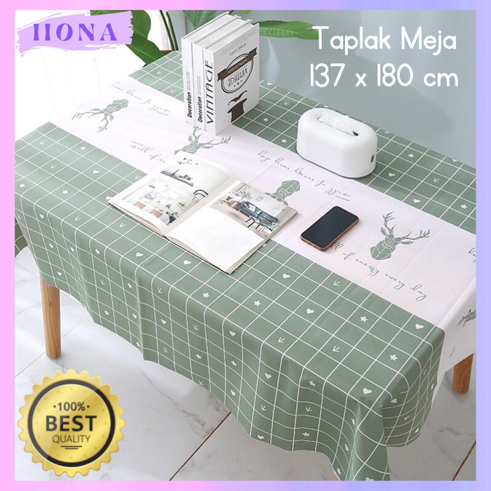Taplak Taplak Meja Makan Anti Air Meja Tamu Waterproof Besar Motif Kotak