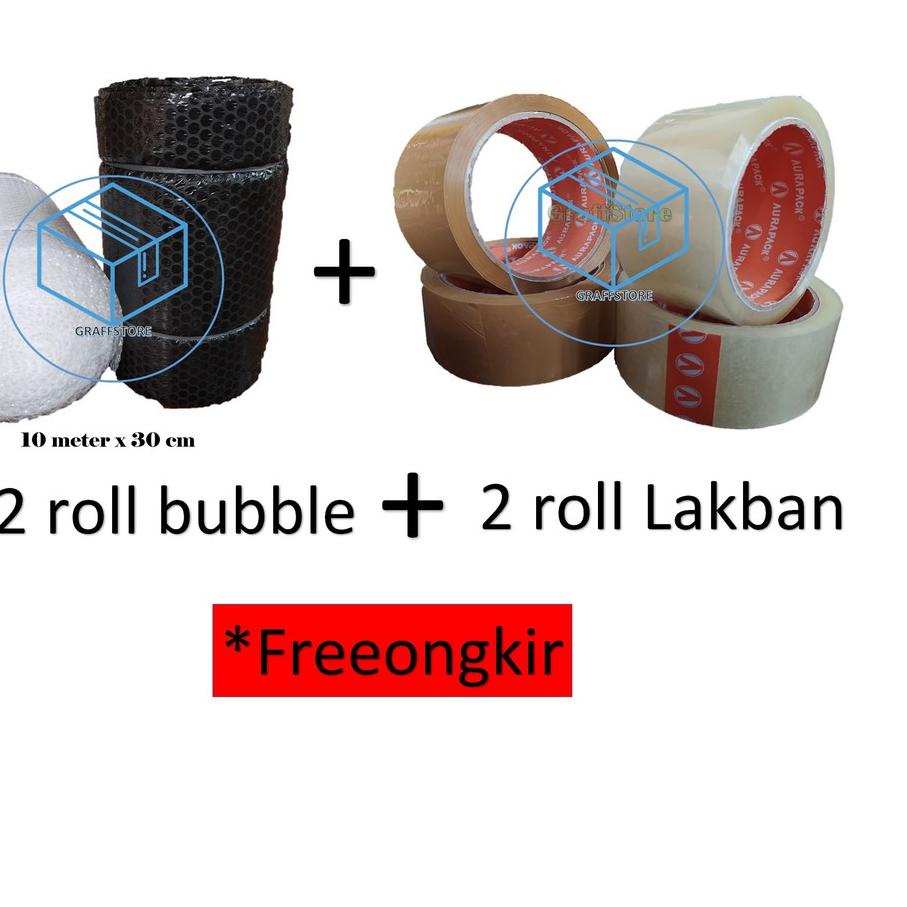 

SALE!!Promo Paket Bubblewrap 10 Meter (2 roll) + Lakban 50 meter (2 roll) Free ongkir Hemat Kualitas Mewah|KD5