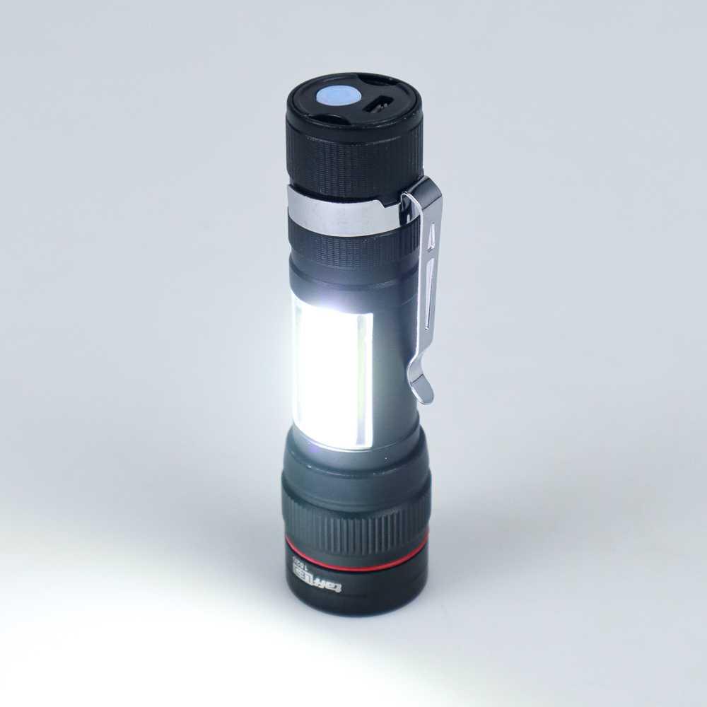 TaffLED Senter LED Outdoor USB Rechargeable XPE-T6 + COB 200 Lumens - 1520