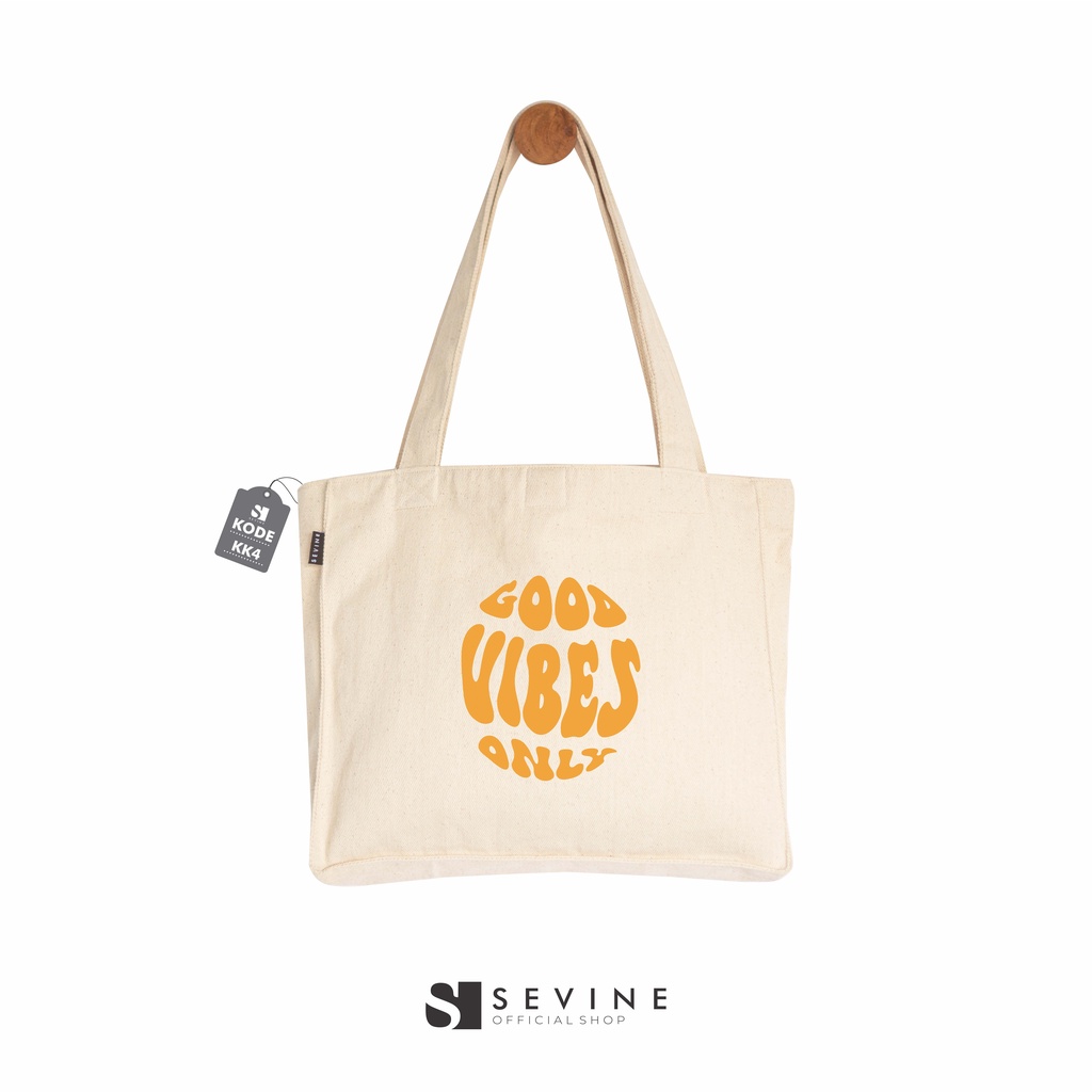 Sevine Totebag Kanvas Tas Wanita Tote Bag Kantong Laptop Kuliah Sekolah Kerja Quotes Aesthetic - KK