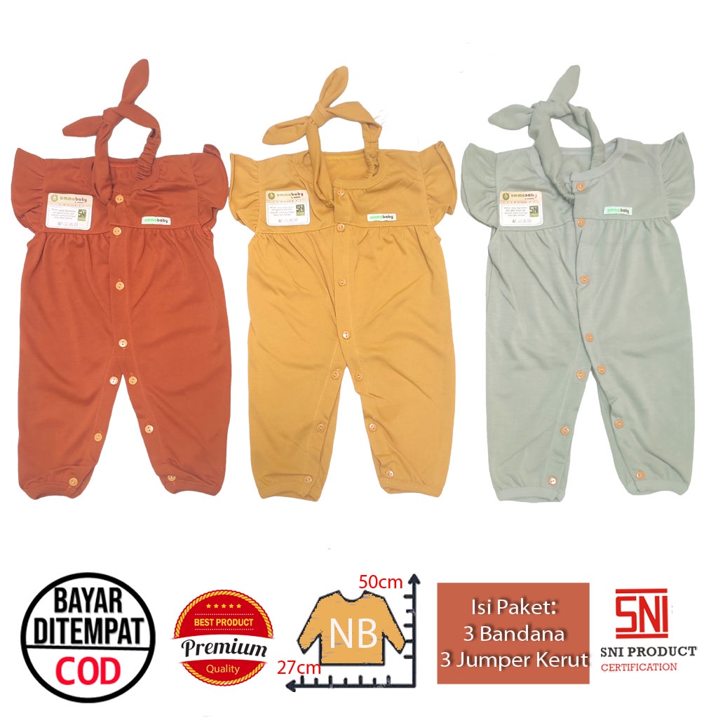Jumsuit Bayi Perempuan Jumper Kerut Jumpsuit Anak Balita Cewek Perempuan 0-6 Bulan Baju Bayi Kado Murah Gift Set Baby Newborn Perlengkapan Bayi