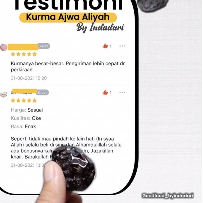 

COD✔️Kurma ajwa aliyah (organic) 20hari|RA5
