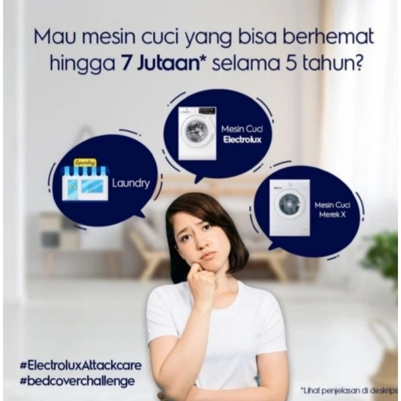 MESIN CUCI ELECTROLUX FRONT LOADING 7.5 Kg EWF7555EQWA ULTRA ECO