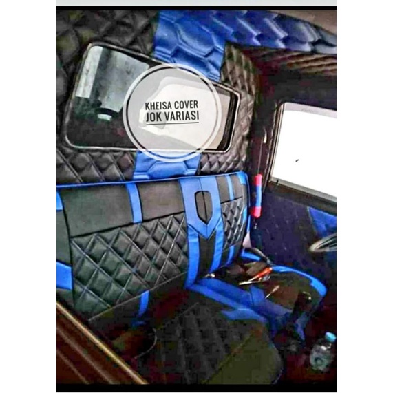 cover jok motip kuya model kekinian full interior mobil pick up termasuk jok kiri kanan kabin plapon