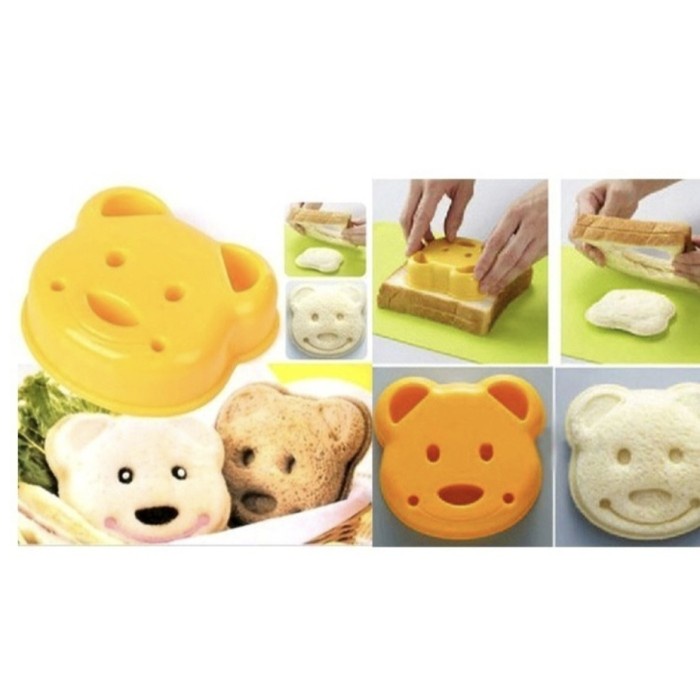 READY Cetakan Roti Tawar Sandwich Mold Bear Beruang Bunny Rabbit Car Mobil Hello Kitty