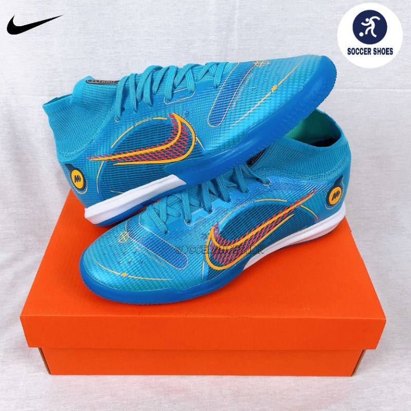 SEPATU FUTSAL NIKE MERCURIAL SUPERFLY 8 ELITE CHROLINE BLUE IC