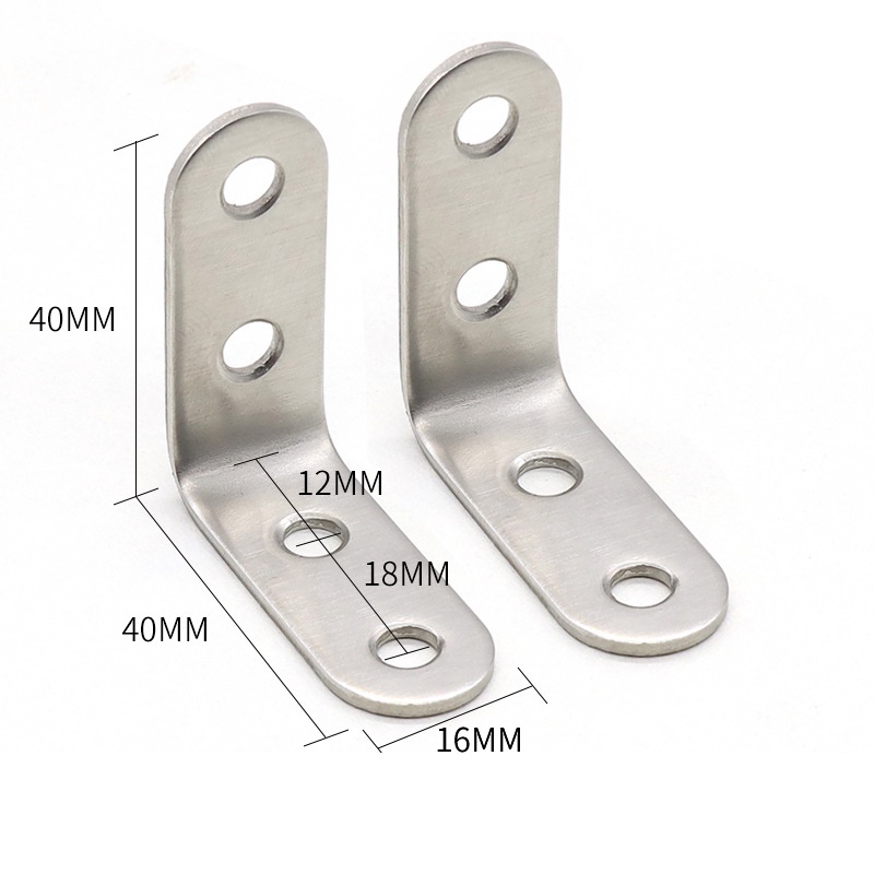 10pcs Siku Penyangga Rak Dinding / siku L Stainless Steel / Bracket Ambalan Rak