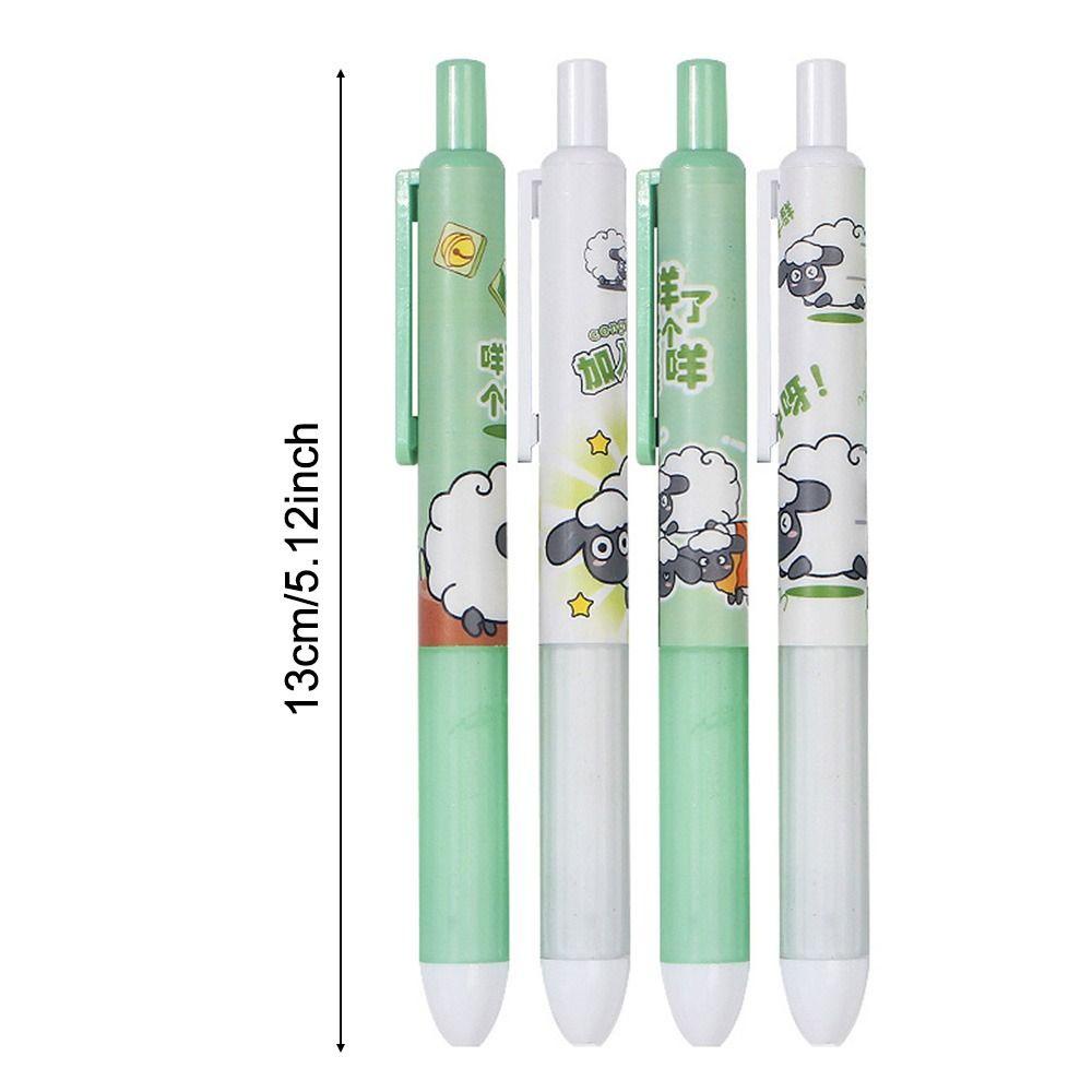 R-flower 6PCS/Set Pulpen Gel Alat Tulis Kartun Pocket Pen Signature Pen