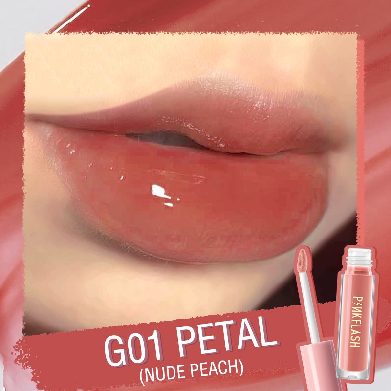 PINKFLASH OhMyGloss Lip Gloss Gliter High Shimmer Lip Gloss Moisturising Plumpmax Jaga Agar Tetap Terlumasi G01 1Piece