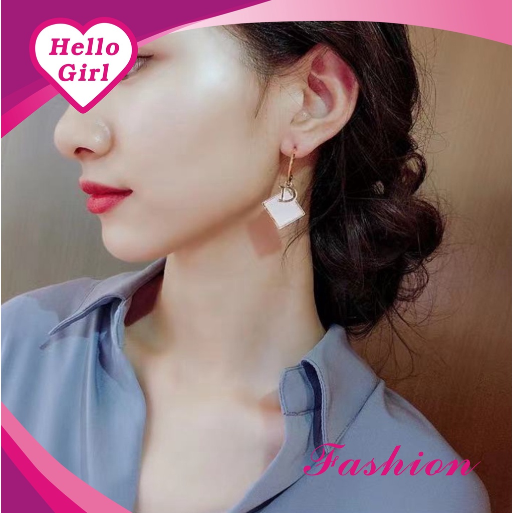 (Hello Girl)E17 Anting Marmer D Fashion Wanita Stud Earrings Import