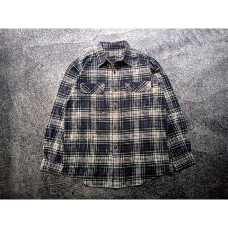 Flanelshirt Hanes Second Flanel Hanes Second Kemeja Flanel Second Flanelshirt Double Pocket Second