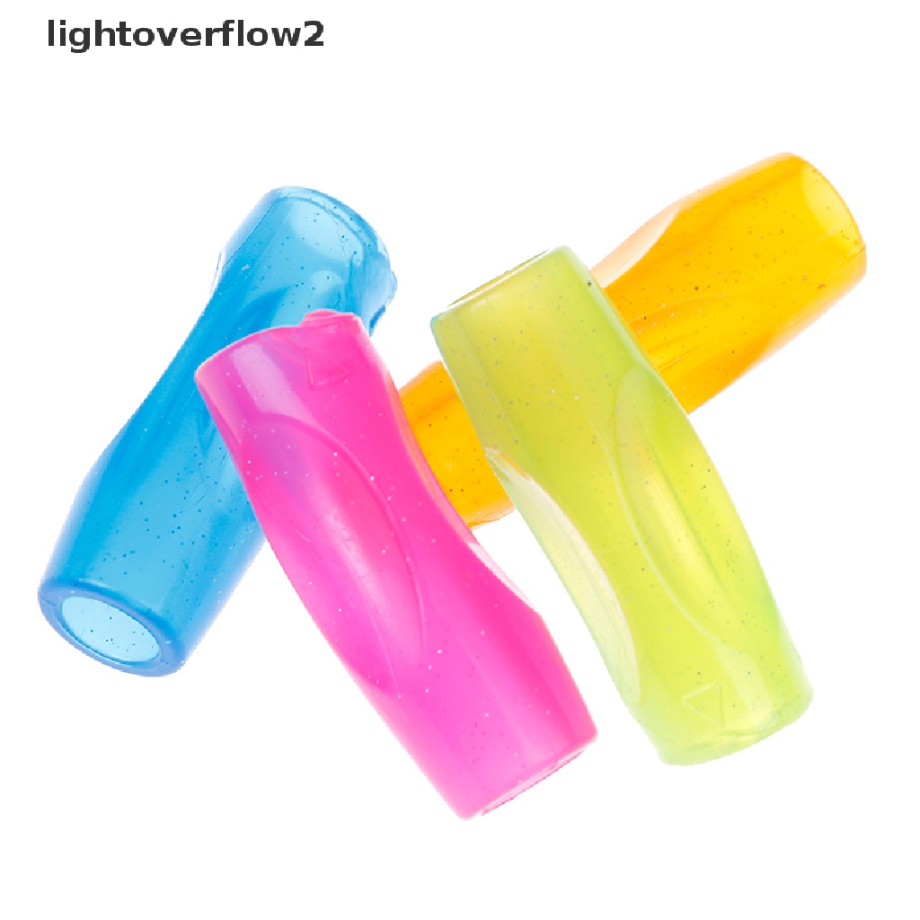 (lightoverflow2) 4pcs grip Pensil Bahan Karet Lembut Untuk Anak-Anak