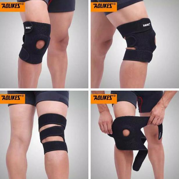 ORIGINAL KNEEPAD AOLIKES 3 STRAP ADJUSTABLE AOLIKES PELINDUNG DEKER LUTUT KNEE PAD KNEE SUPPORT TERL