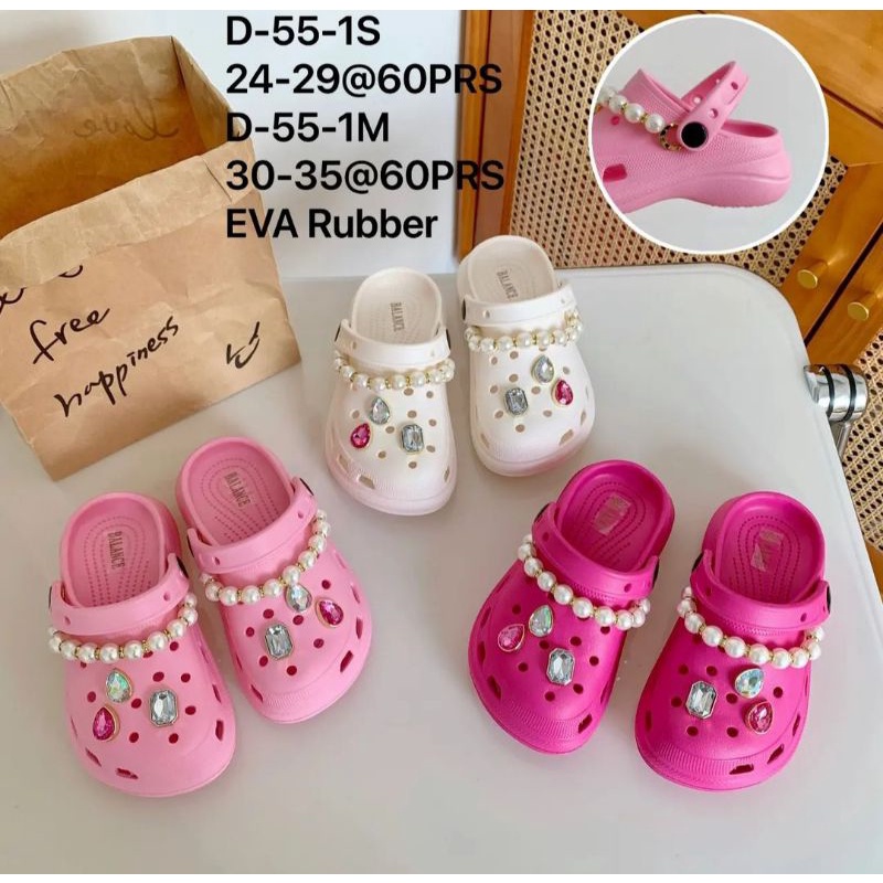 Sandal Baim Clog Versi Anak Include Jibbitz Aksesoris Sandal Baim Fuji Versi Anak Jibbitz Diamond Mutiara D55