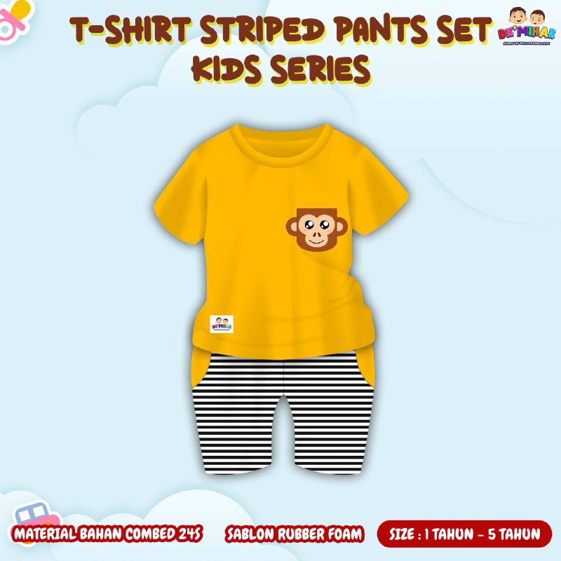 T-SHIRT STRIPED PANTS SET KIDS SERIES by DE’MIHAR