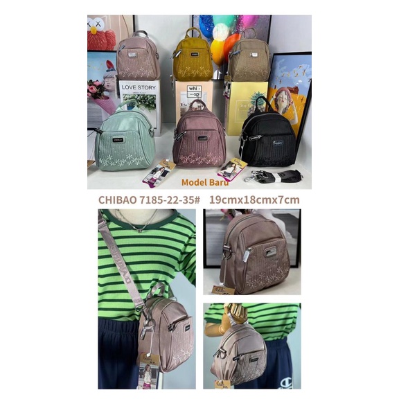 Tas selempang Chibao 7185-22 Bahan Kanvas Model Terbaru. Tas Chibao ORI Chibao Import Tas wanita Import Tas Chibao selempang Wanita BEST SELLER.!!!!