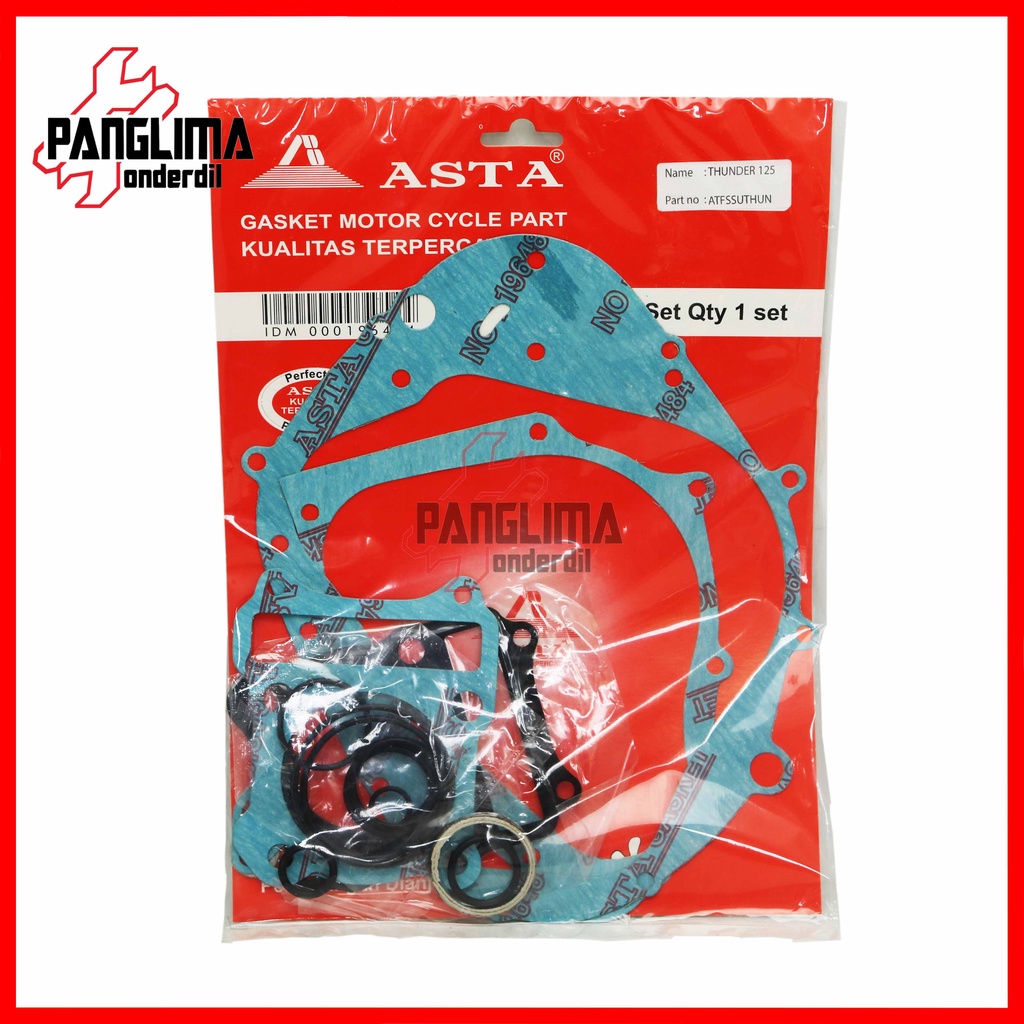 Gasket Fullset Thunder 125 Merk Asta Perpak-Topset Paking-Packing Full-Top-Set