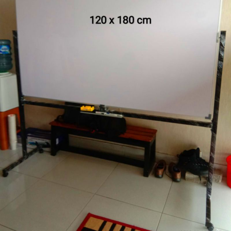 

papan tulis Whiteboard + kaki 120 x 180 cm