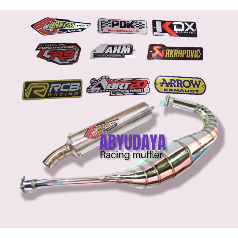 knalpot racing satria 2 tak satria lumba satria hiu satria 120 R satria R merk crempie R9 pdk rcb AH