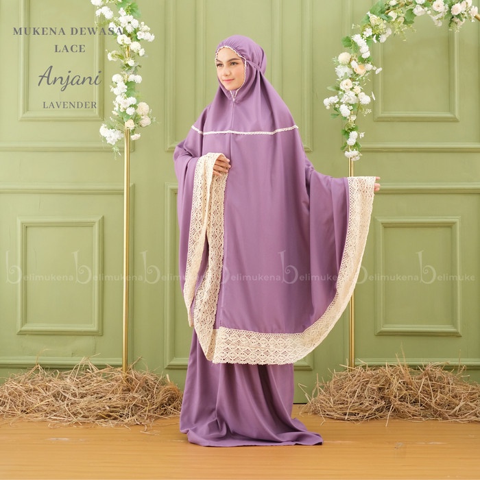 Cod Mukena Dewasa Lace Anjani - Lavender