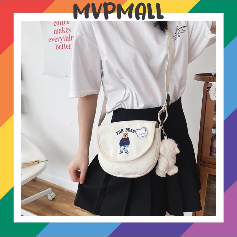 [BISA COD] S8899 Tas Canvas Tas Selempang Wanita Korea Sling Bag Perempuan Tahan Air Stylish