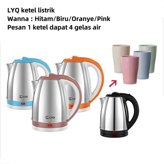 PROMO TEKO LISTRIK /PEMANAS AIR KETTLE LISTRIK-CERET PEMANAS AIR