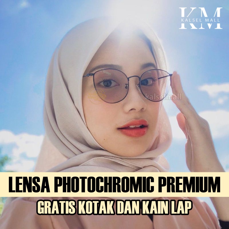 FREE KOTAK+LAP Kacamata Cat Eye Lensa Fotokromik Photocromic Lensa Berubah Warna Hitam dan Anti Radiasi UV Hp Laptop Komputer Bingkai Titanium Korea Potokromik Fotocromic Potocromic Pria Wanita Blueray New Retro Vintage FTK8