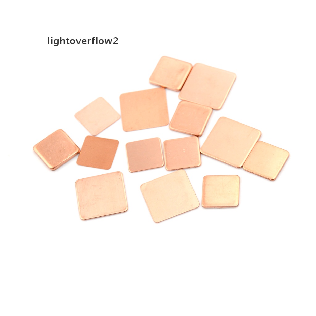 (lightoverflow2) 10pcs Plat Tembaga Thermal Pad Untuk Laptop (ID)