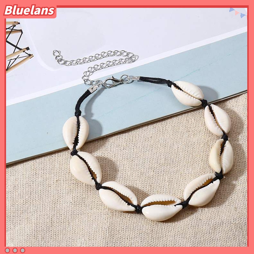 Gelang Bangle Adjustable Desain Kerang Cowrie Gaya Bohemian Untuk Wanita