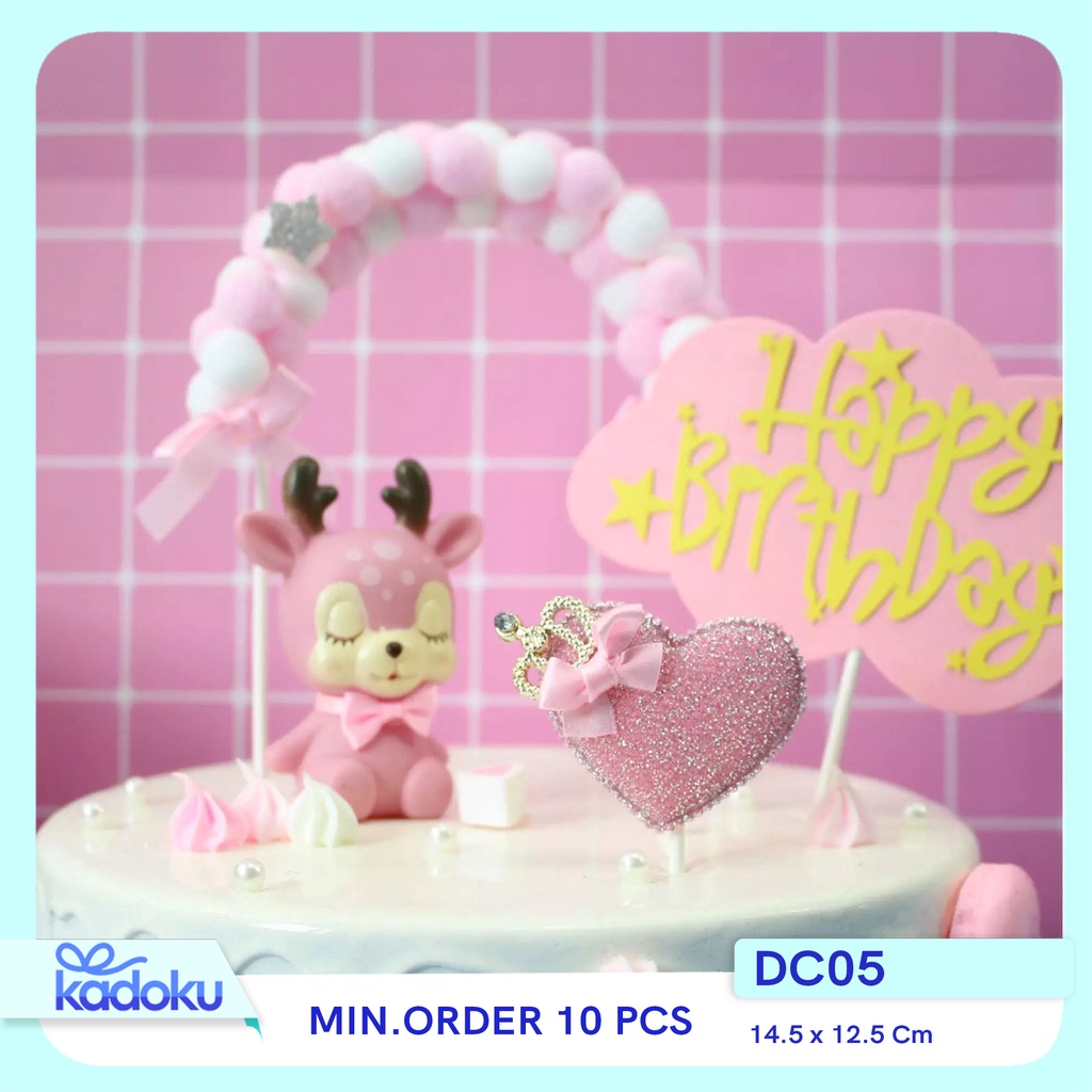 Topper cake bola awan / Topper cake Ultah / Hiasan cake I DC05