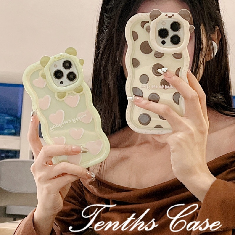 IPhone 14 13 12 11 Pro Max X XR Xs Max 8 7 6 6s Plus SE 2020 Soft Case Pelindung Motif Titik Gelombang Hati Untuk