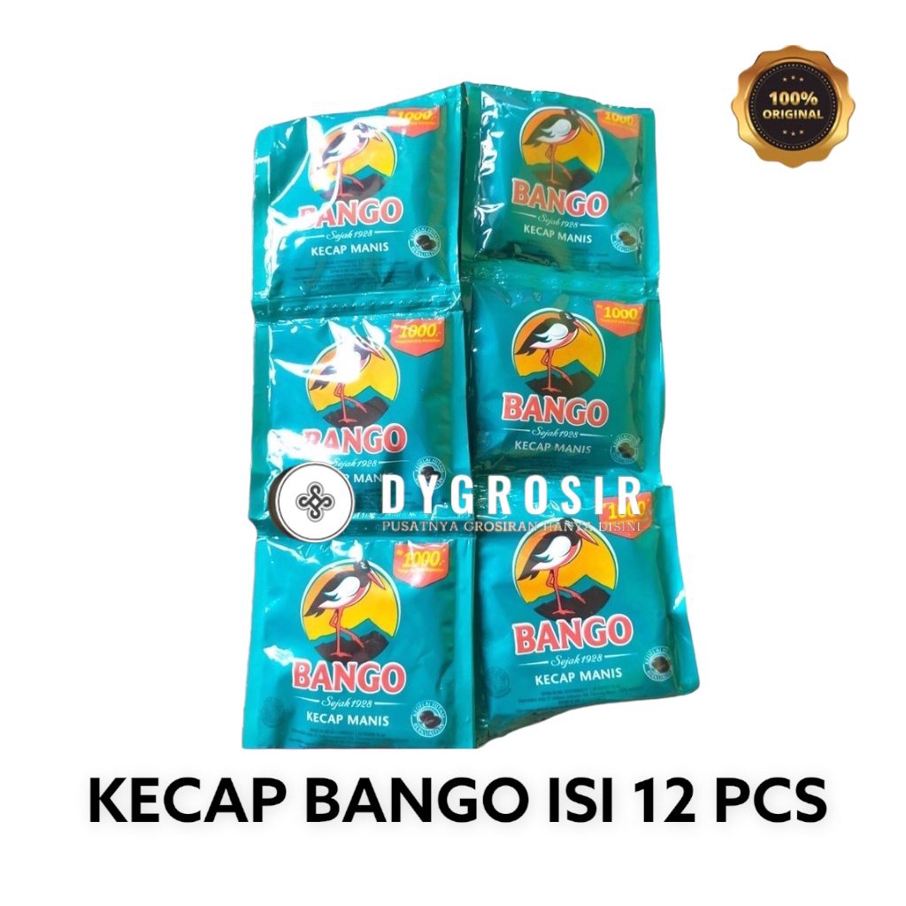 

DY ~ BANGO Kecap manis 20 ml RENCENG ( ISI 12 ) KEMASAN 1000