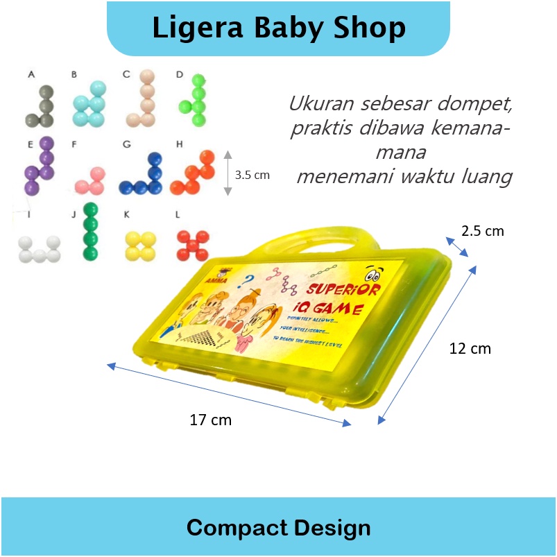 Mainan Pintar Asah Otak IQ PUZZLE Logic Training Educational Edu Pyramid Beads Game Anak s/d Lansia