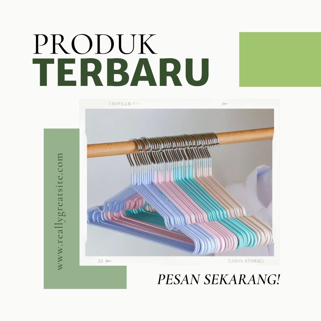 Hanger Stenlis isi 10PCS Hanger Anti Karat Termurah - Unikdekorasi