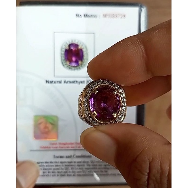 Natural Kecubung Amethyst + Sertifikat GLI