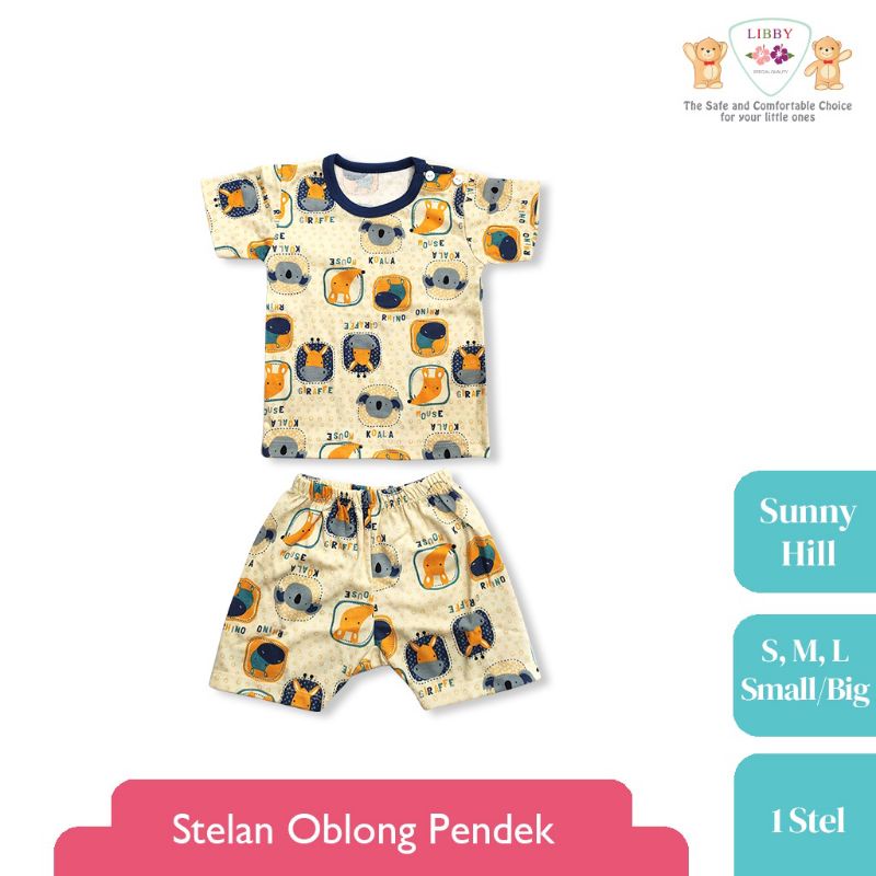 LIBBY BABY TERBARU SUNNY HILL setelan anak oblong baju pendek celana pendek