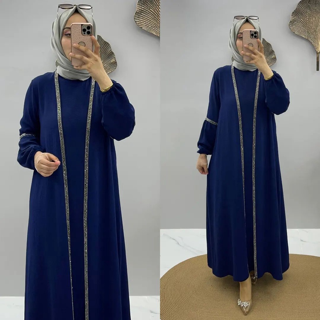 gamis crincle airflow simple abaya mewah turki abaya turkey dress dubai terbaru termurah kekinian le