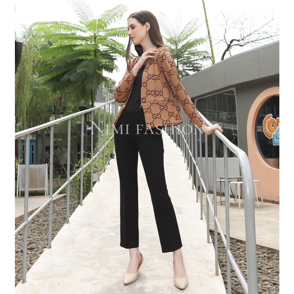 NIMI - Blazer Wanita Scuba Premium Gucci Blazer Wanita Korea Scuba Trendy Jas Wanita