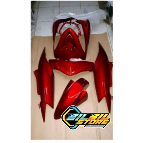 Cover body halus Yamaha Mio soul lama merah maroon full set