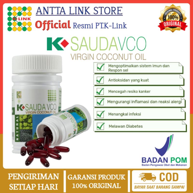 SAUDA VCO ORIGINAL K LINK | VIRGIN COCONUT OIL HABBATUS SAUDA OIL SUPLEMEN KESEHATAN ORIGINAL K LINK