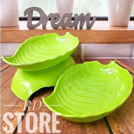 PROMO 3.PCS MANGKOK DAUN ULIR MELAMINE