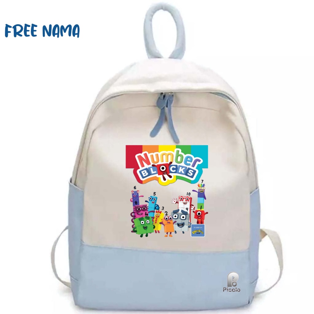 Tas sekola anak SD backpack number blocks tas anak nomber