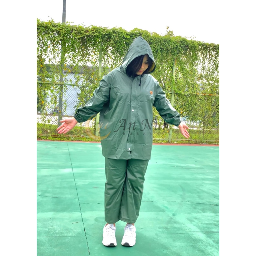 JAS HUJAN PRIA WANITA MANTEL HUJAN JAS UJAN DEWASA RAINCOAT ANTI REMBES AN NUR