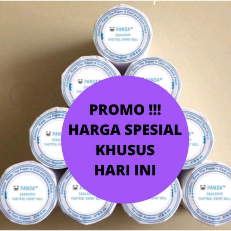 

KERTAS STRUK KASIR/PPOB PAPER ROLL 58x40 MM THERMAL POS RECEIPT MINI PORTABLE/MOBILE PRINTER 58MM
