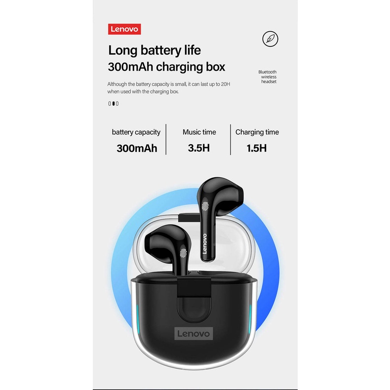 Thinkplus Lenovo LP12 True Wireless Bluetooth Earphone Mini Earbuds/ Stereo Hi-Fi Earphone