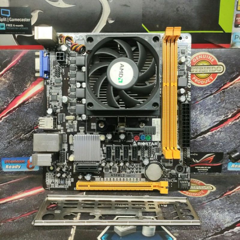 Motherboard AMD Biostar Socket FM2+ Processor AMD APU A6-6400k DDr3