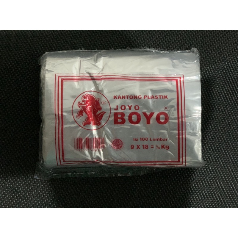 Kantong Plastik PP 1/4 Kg Joyo Boyo 9x18 isi 100 lbr/pack