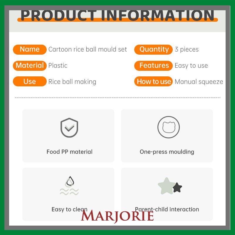 Cetakan Nasi Bola Rice Mold Cetakan Nasi Dengan 3 Motif Lucu Bola Shake-MJD